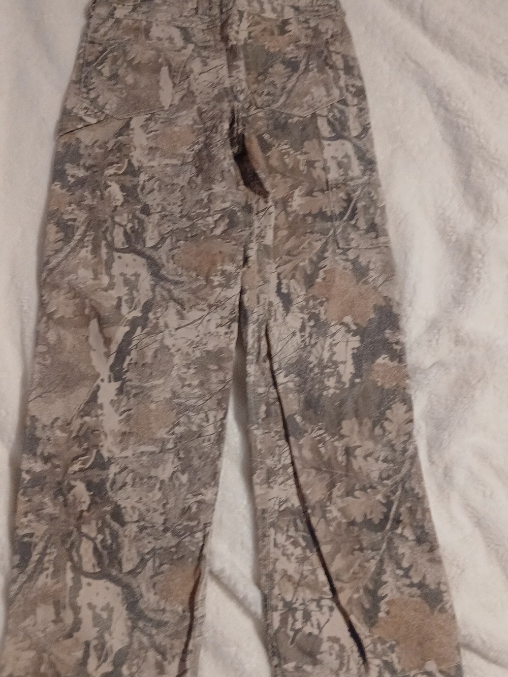 Kids Camouflage Cargo Bottoms in Beige-Green